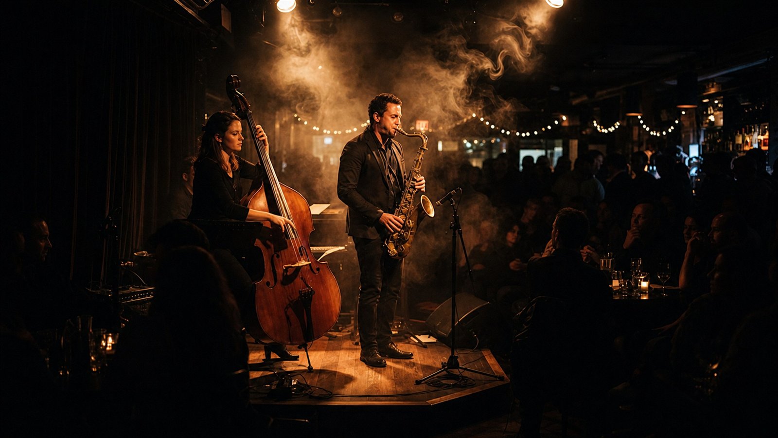 Jazz band performing on stage